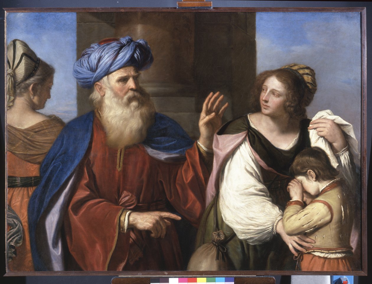 Abraham zavrhl Hagar a Izmaela, 1657 od Guercino
