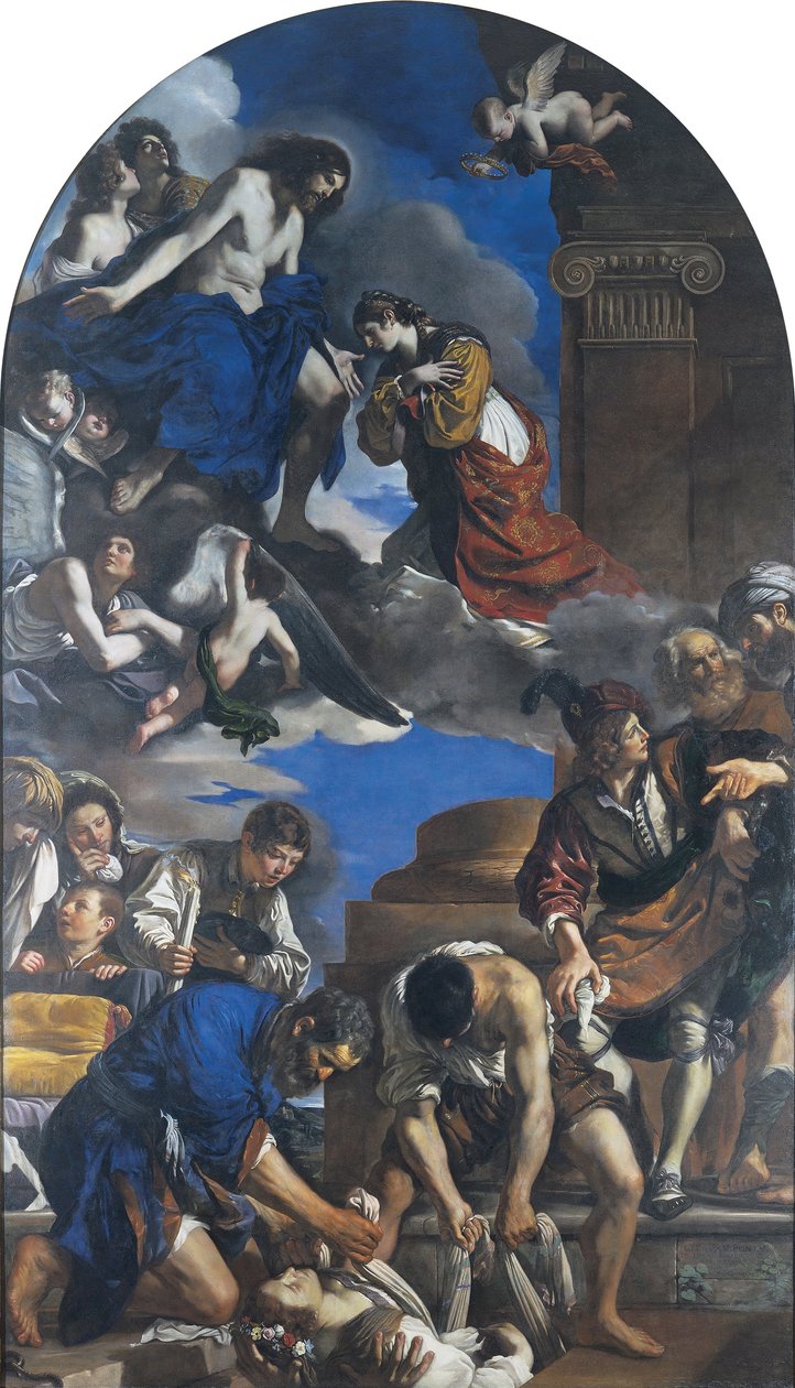 Pohřeb svaté Petronily od Guercino