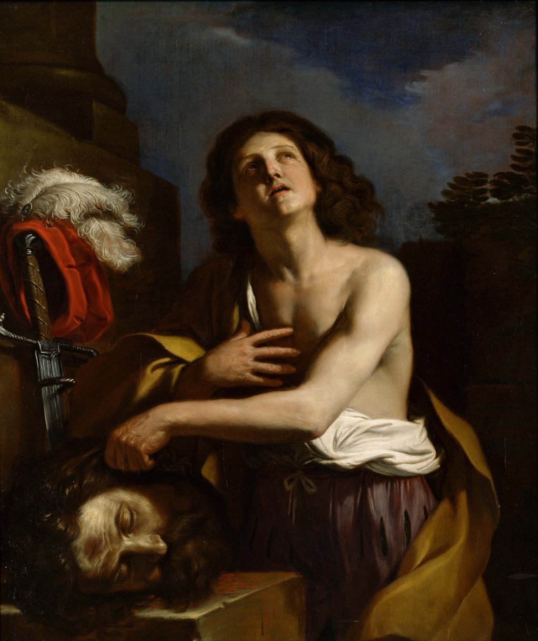 David s hlavou Goliáše, c. 1650 od Guercino