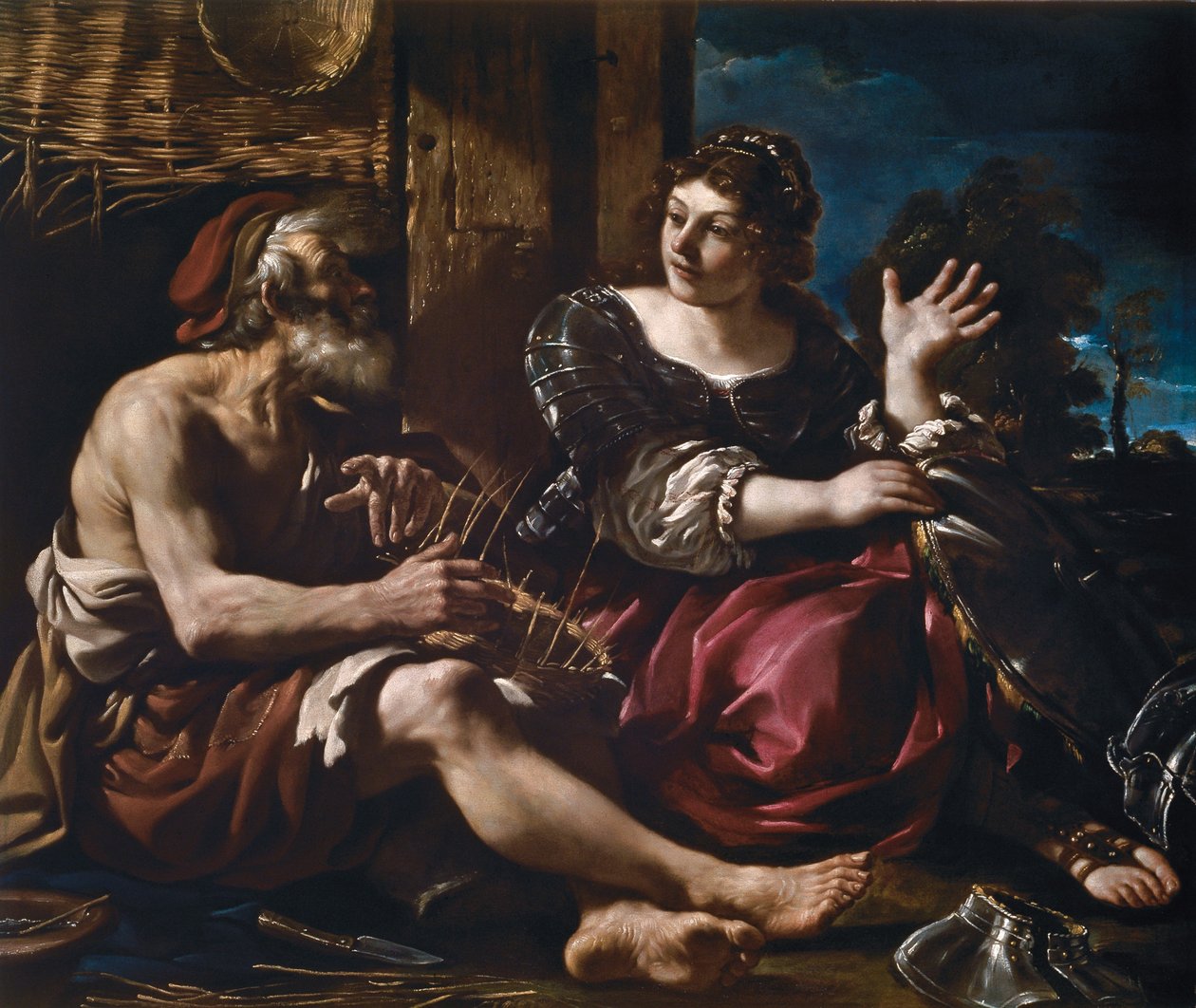 Erminia a pastýř, asi 1619. od Guercino