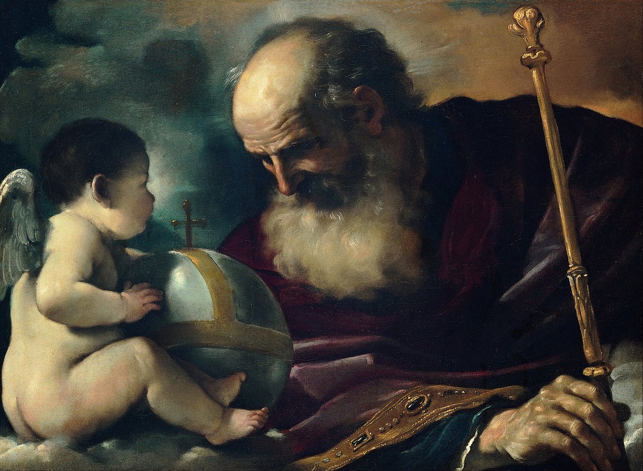 Bůh Otec a anděl, 1620 od Guercino