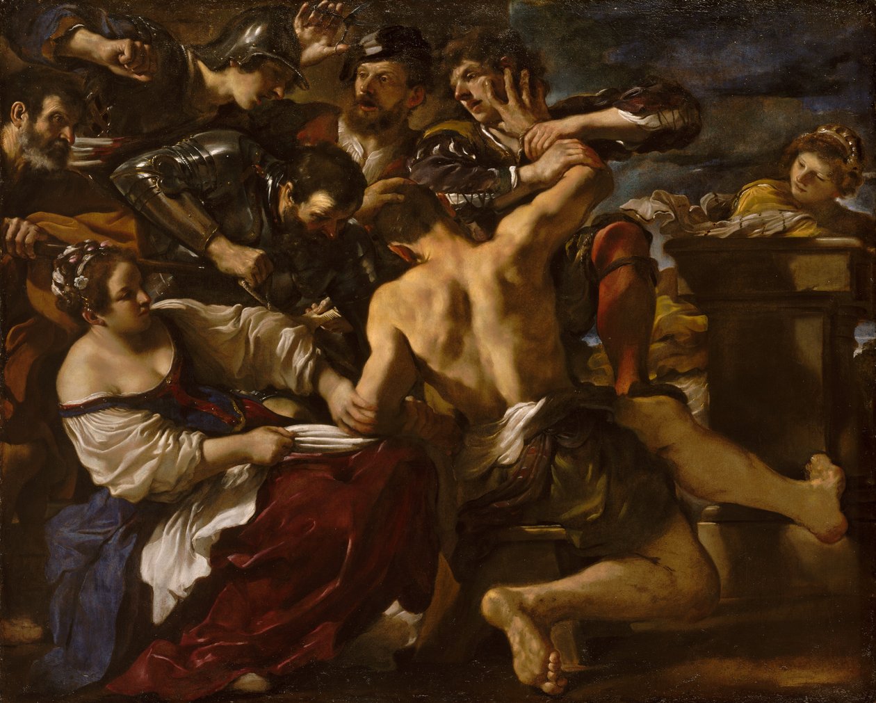 Samson zajat Filištíny, 1619. od Guercino