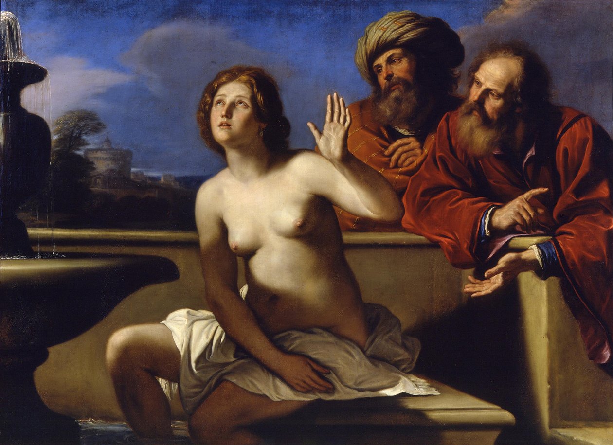 Susannah a starší, 1649-1650 od Guercino