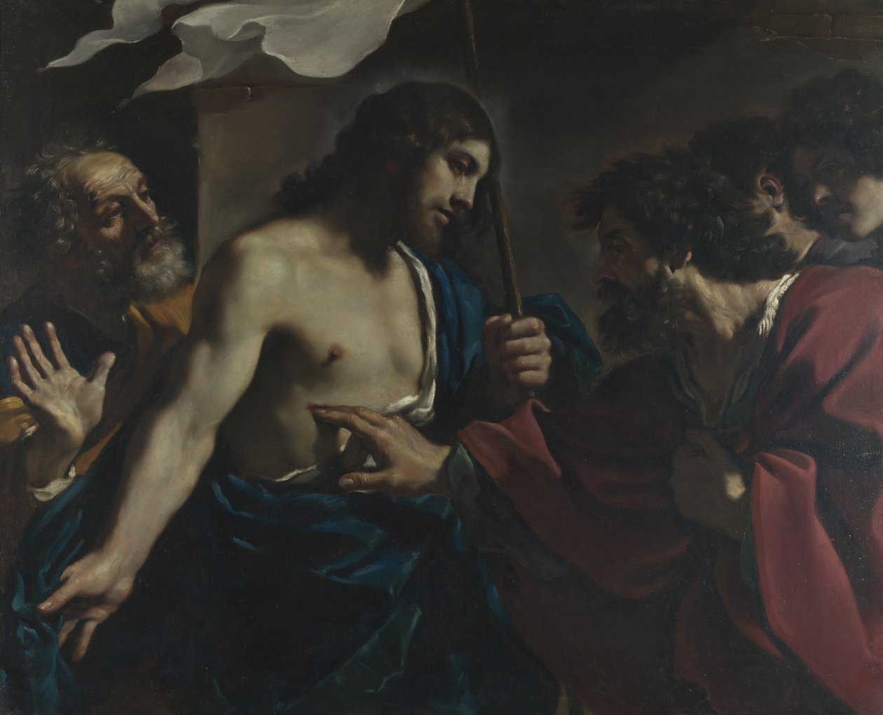 Nevěra svatého Tomáše, 1621 od Guercino
