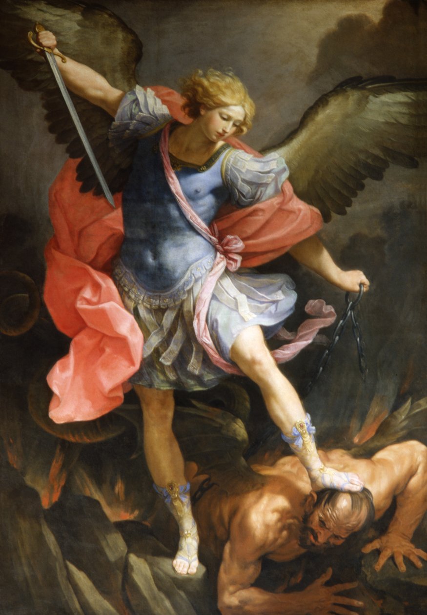 Archanděl Michael porazil Satana, kolem roku 1636 od Guido Reni