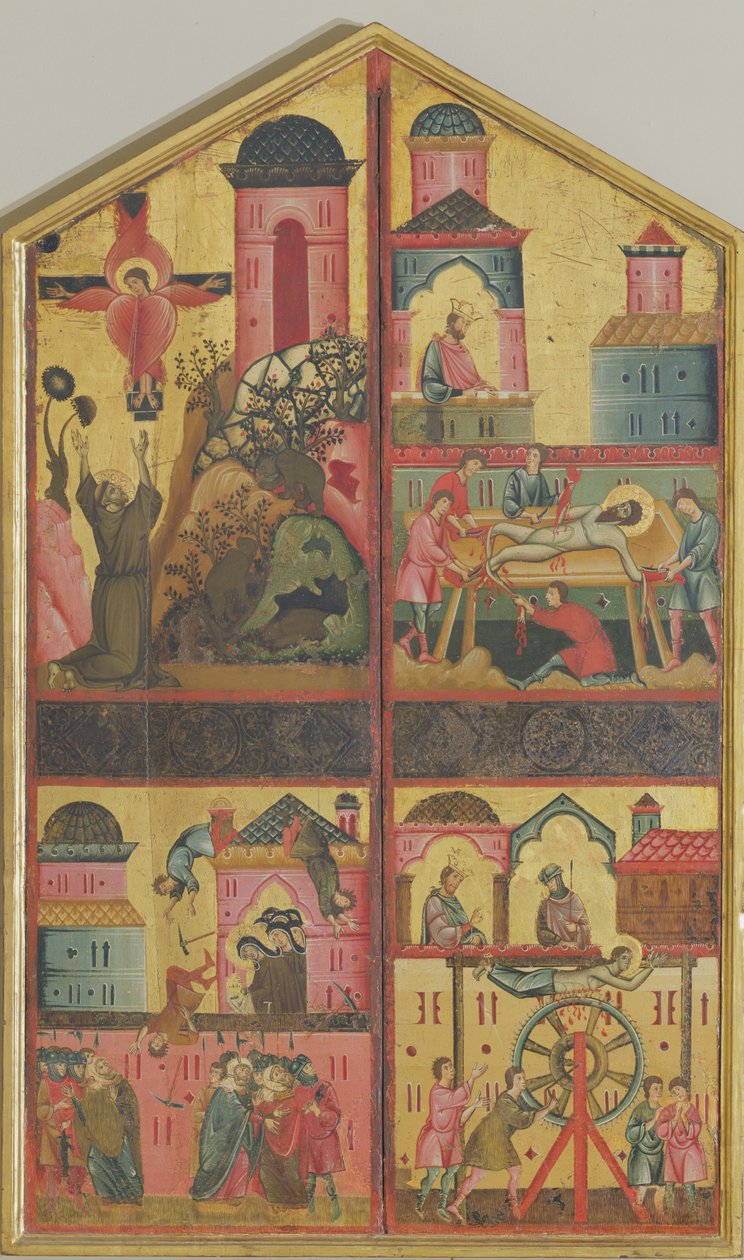 Diptych St Claire, cca 1280 (tempera a zlato na panelu) od Guido da Siena