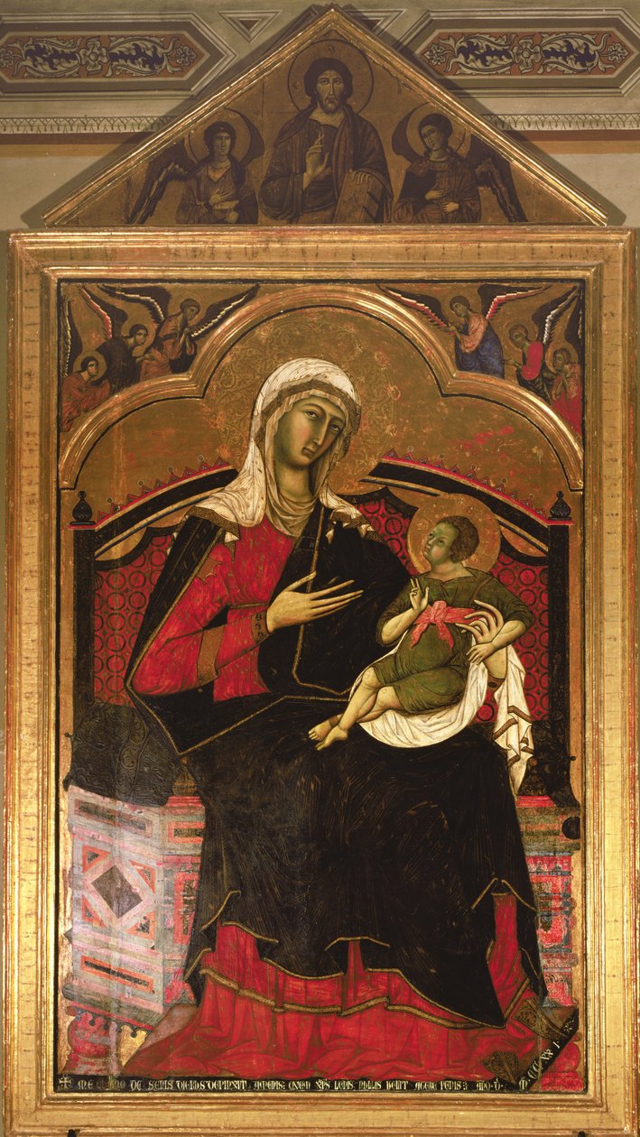 Panna a dítě, cca 1270 (tempera na dřevě) od Guido da Siena