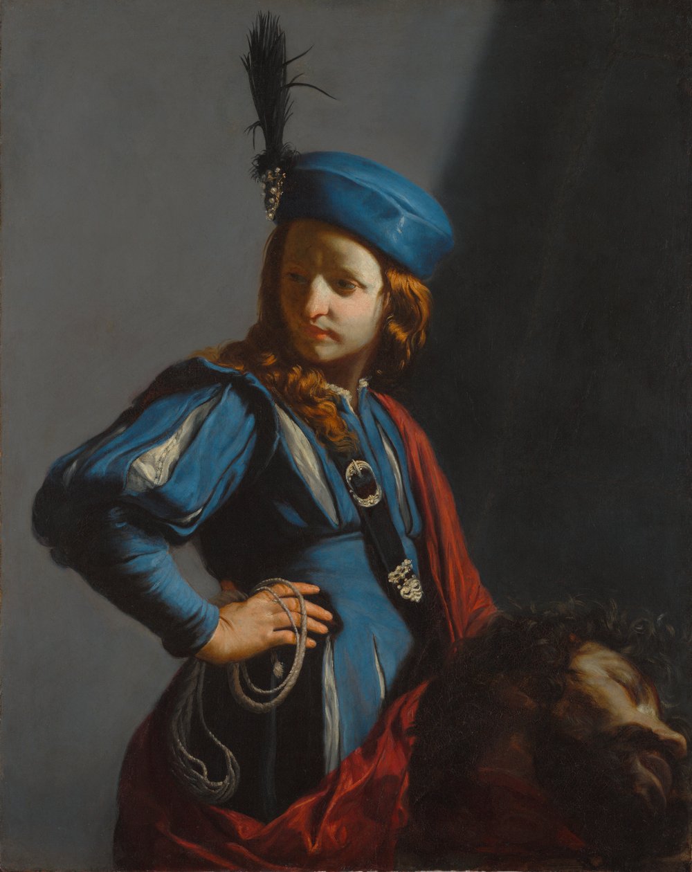David s hlavou Goliáše od Guido Cagnacci