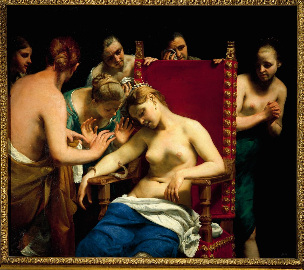 Kleopatřina smrt od Guido Cagnacci