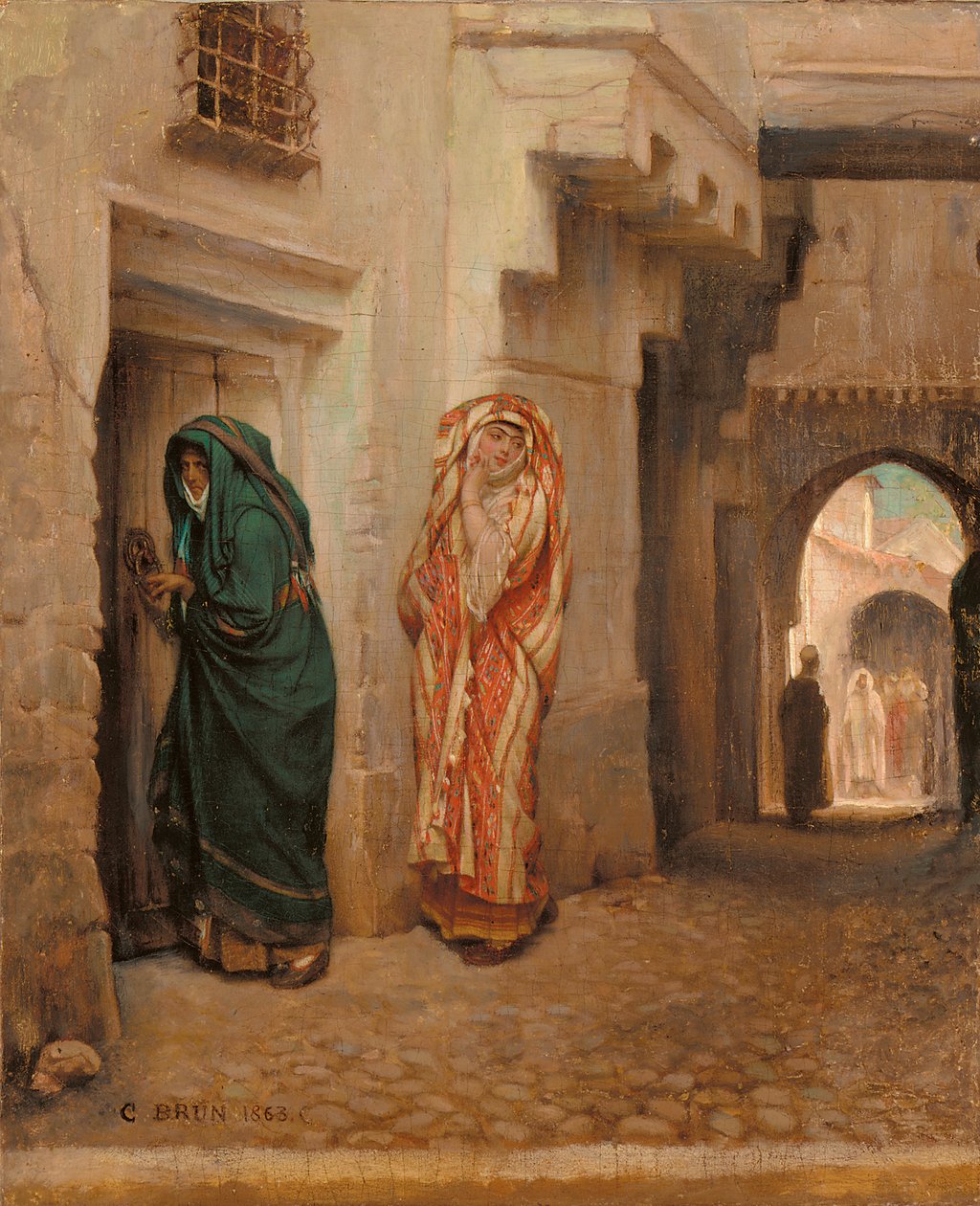 A Secret Rendezvous, 1863 od Guillaume Charles Brun