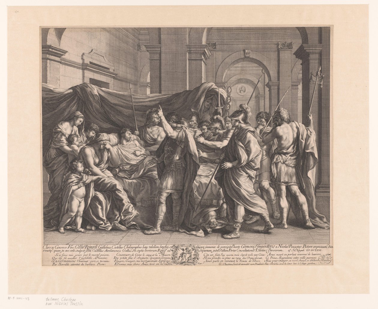 Germanicus na smrtelné posteli od Guillaume Chasteau