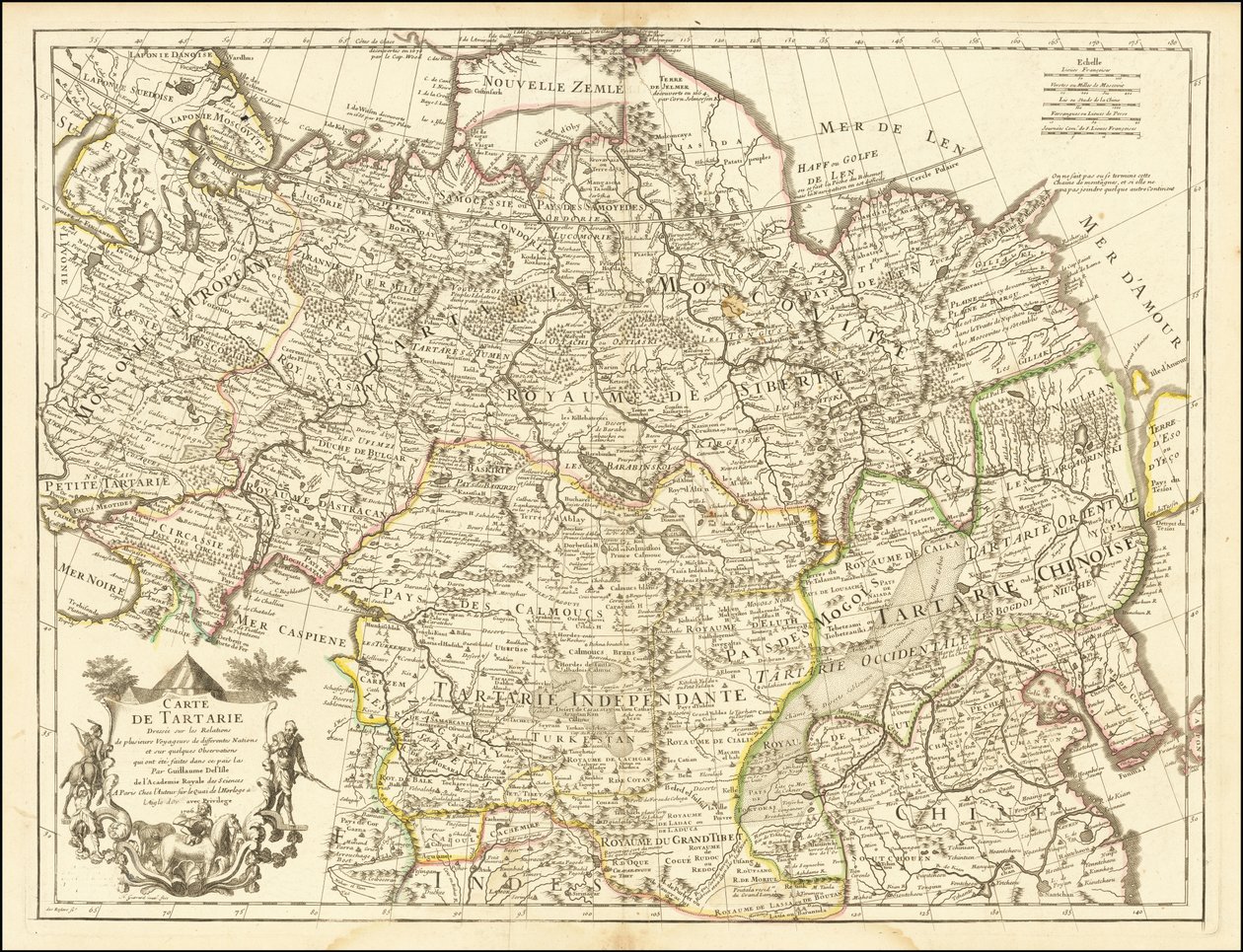 Mapa 1706 - Mapa Tartárie od Guillaume Delisle