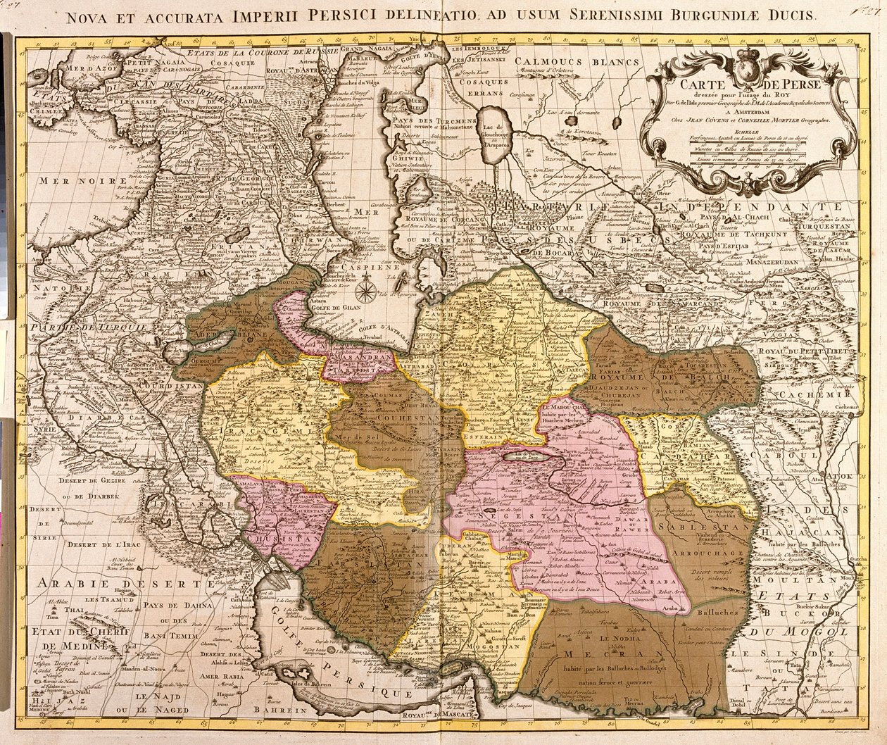Mapa Persie (lept od Guillaume Delisle