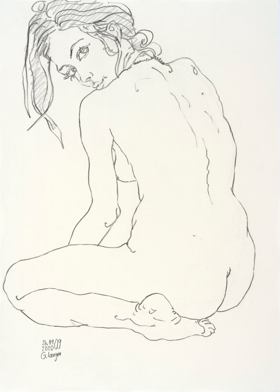 Feminine Nude, Shy od Gunter Langer