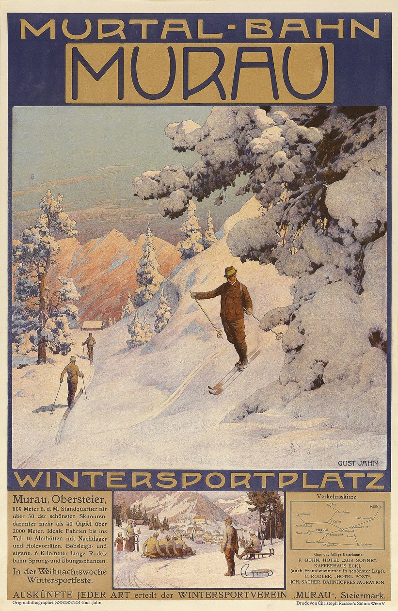 Murtal -Bahn - Murau - areál zimních sportů od Gustav Jahn