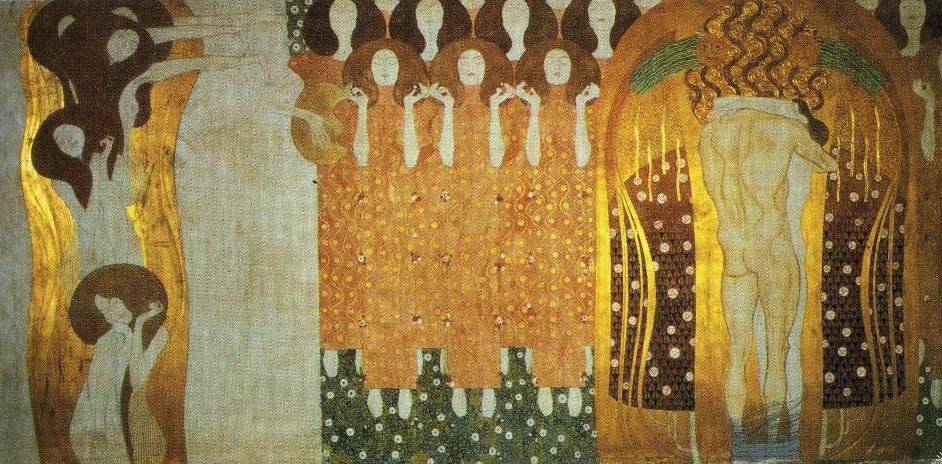 Umění, sbor a polibek od Gustav Klimt
