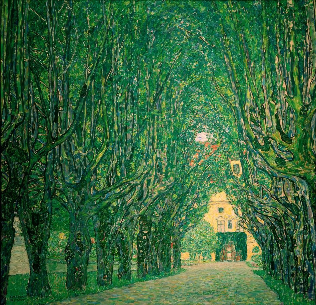 Avenue v parku zámku Kammer od Gustav Klimt