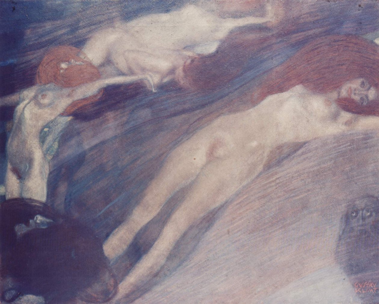 Pohybující se voda od Gustav Klimt