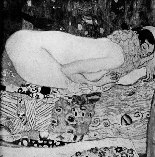 Bildnis Ria Munk Řecká mytologická postava Leda (z příběhu Ledy a labutě). od Gustav Klimt
