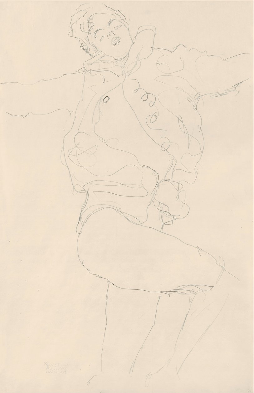 Tančící žena s mysem od Gustav Klimt