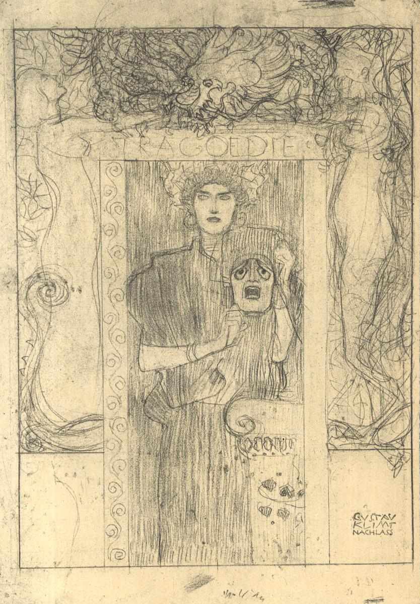 Předloha k tragédii od Gustav Klimt