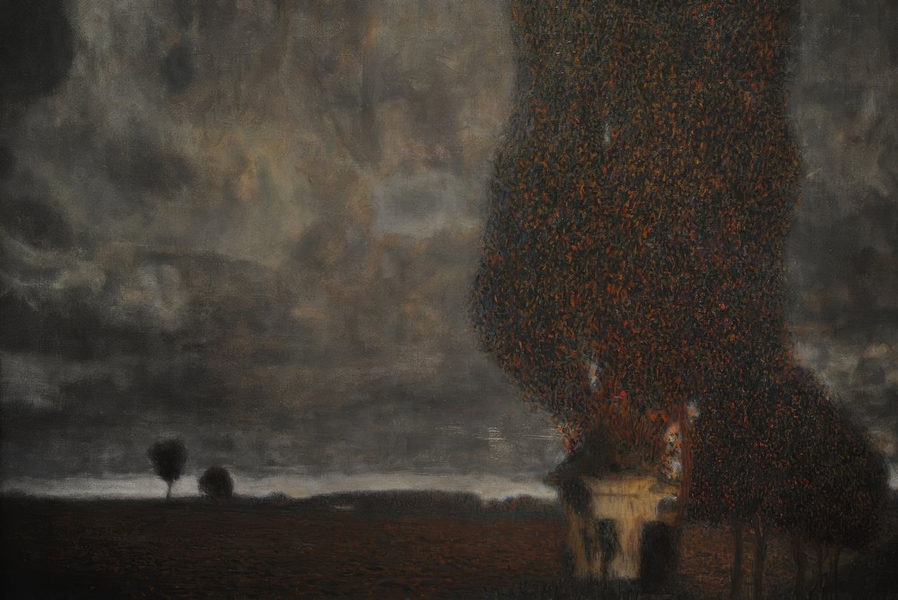 Gustav Klimt (1862–1918). Rakouský symbolistický malíř. Approaching Thunderstorm (The Large Poplar II), 1903. Olej na plátně. Leopoldovo muzeum. Vídeň, Rakousko. od Gustav Klimt