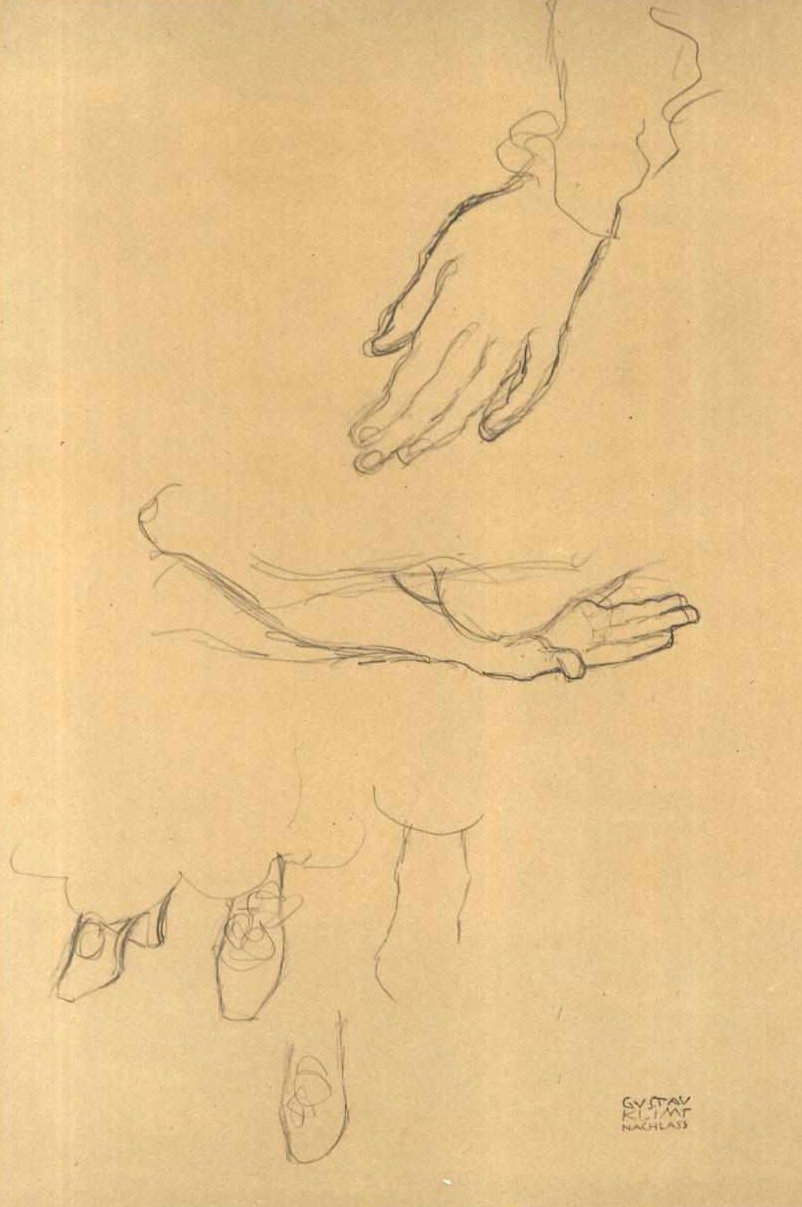 Ruční studie obuvi od Gustav Klimt