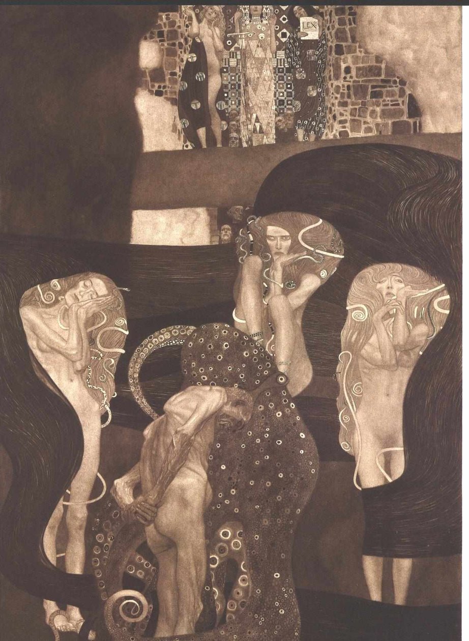Jurisprudence - zničena v roce 1945 od Gustav Klimt