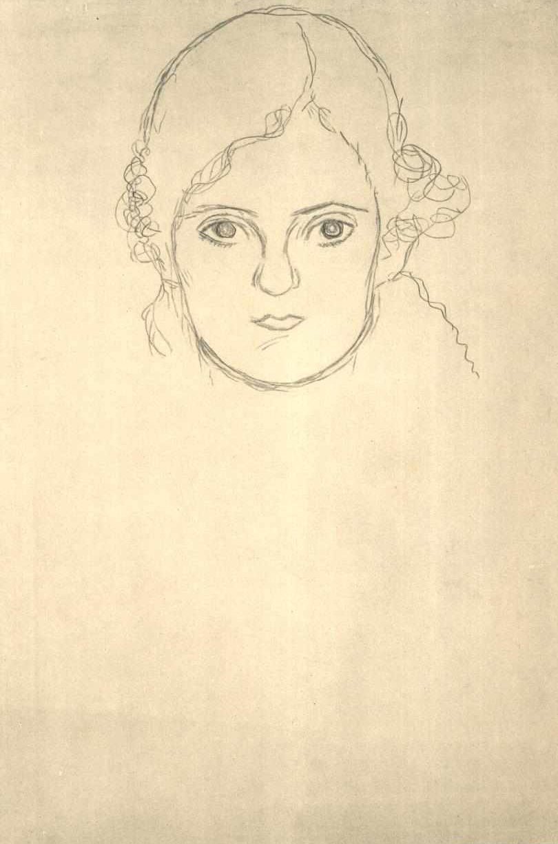 Dívčí hlava 2 od Gustav Klimt