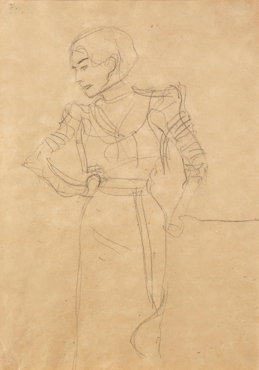Stojící vedle křesla od Gustav Klimt