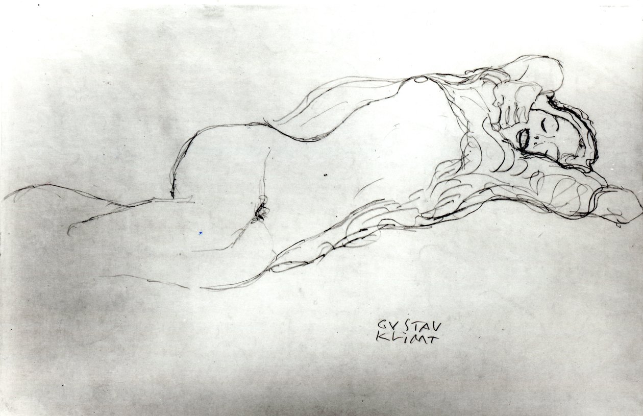 Ležící žena, kolem roku 1914 od Gustav Klimt