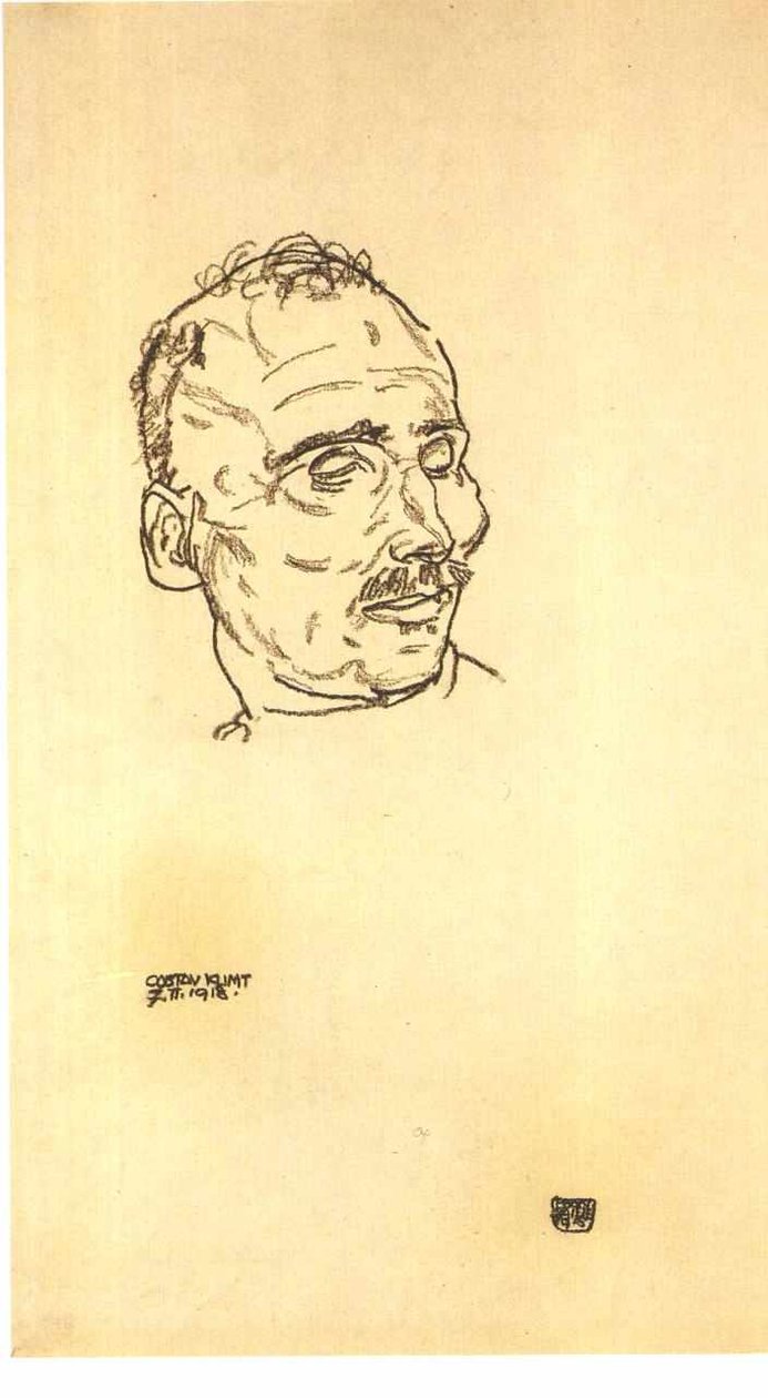 Schiele - Gustav Klimt na smrtelné posteli od Gustav Klimt