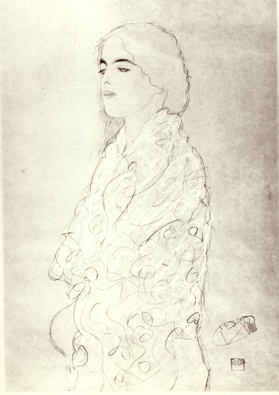Lady Robed Lady, kolem roku 1916 od Gustav Klimt