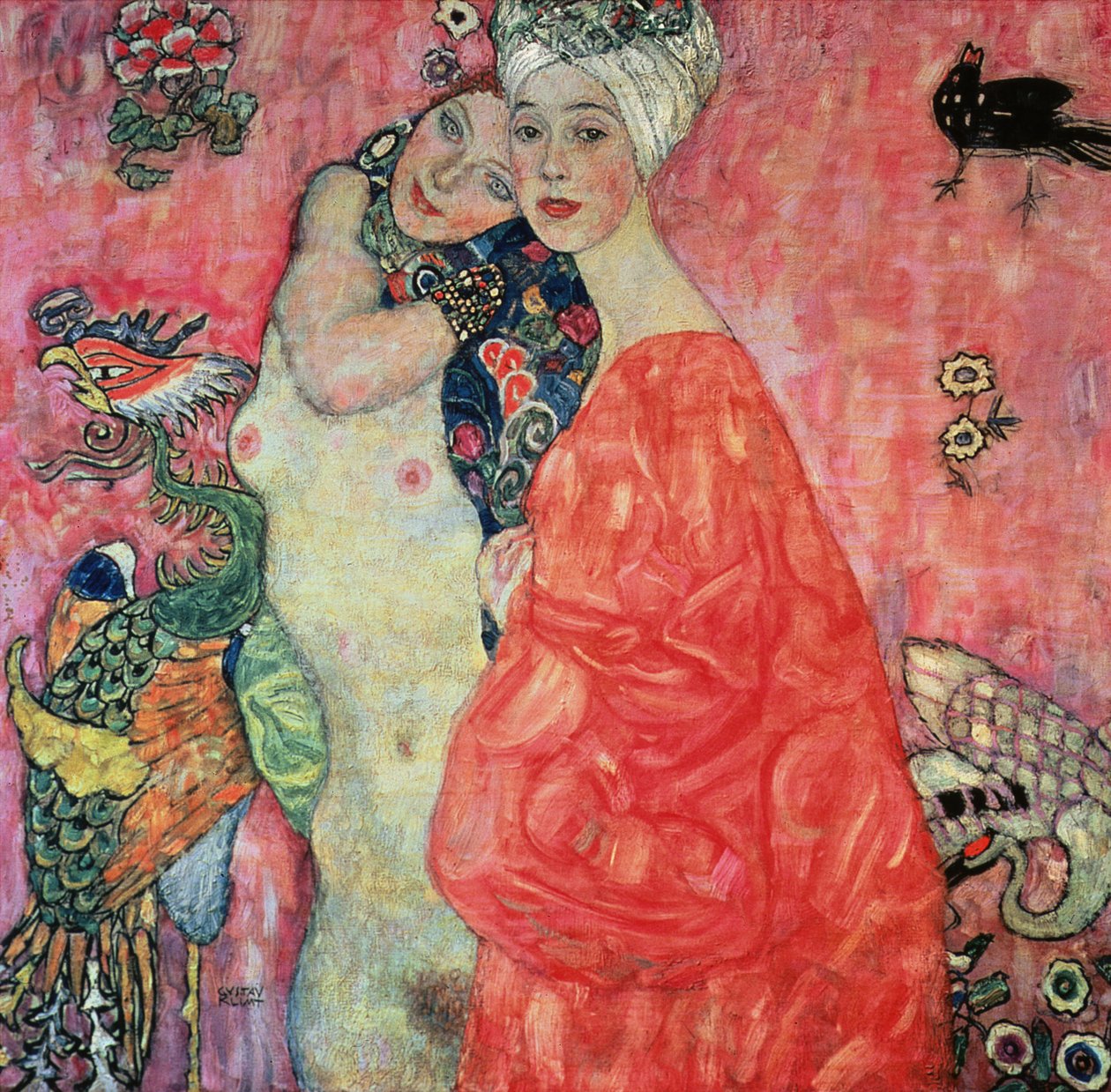 Přítelkyně, 1916-17 (zničena v roce 1945) od Gustav Klimt