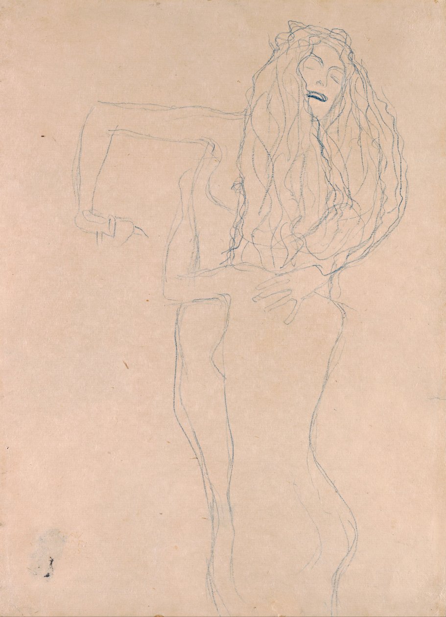 Dvě nahé ženy objímající se (Ver Sacrum) od Gustav Klimt