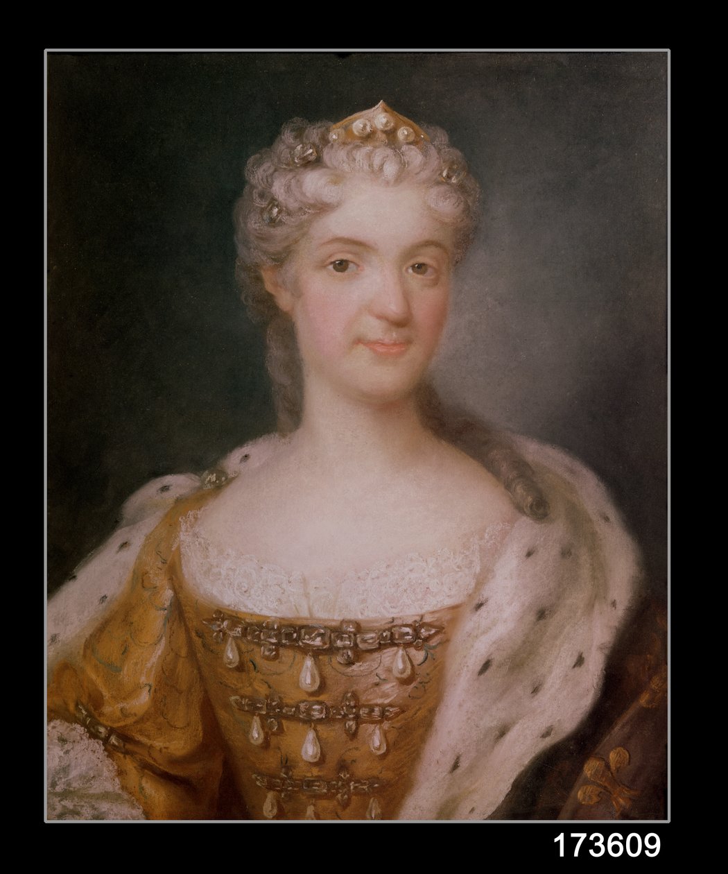Portrét Marie Leczinské (1703-68) královny Francie (pastel na papíře) (pár viz 173610) od Gustaf Lundberg