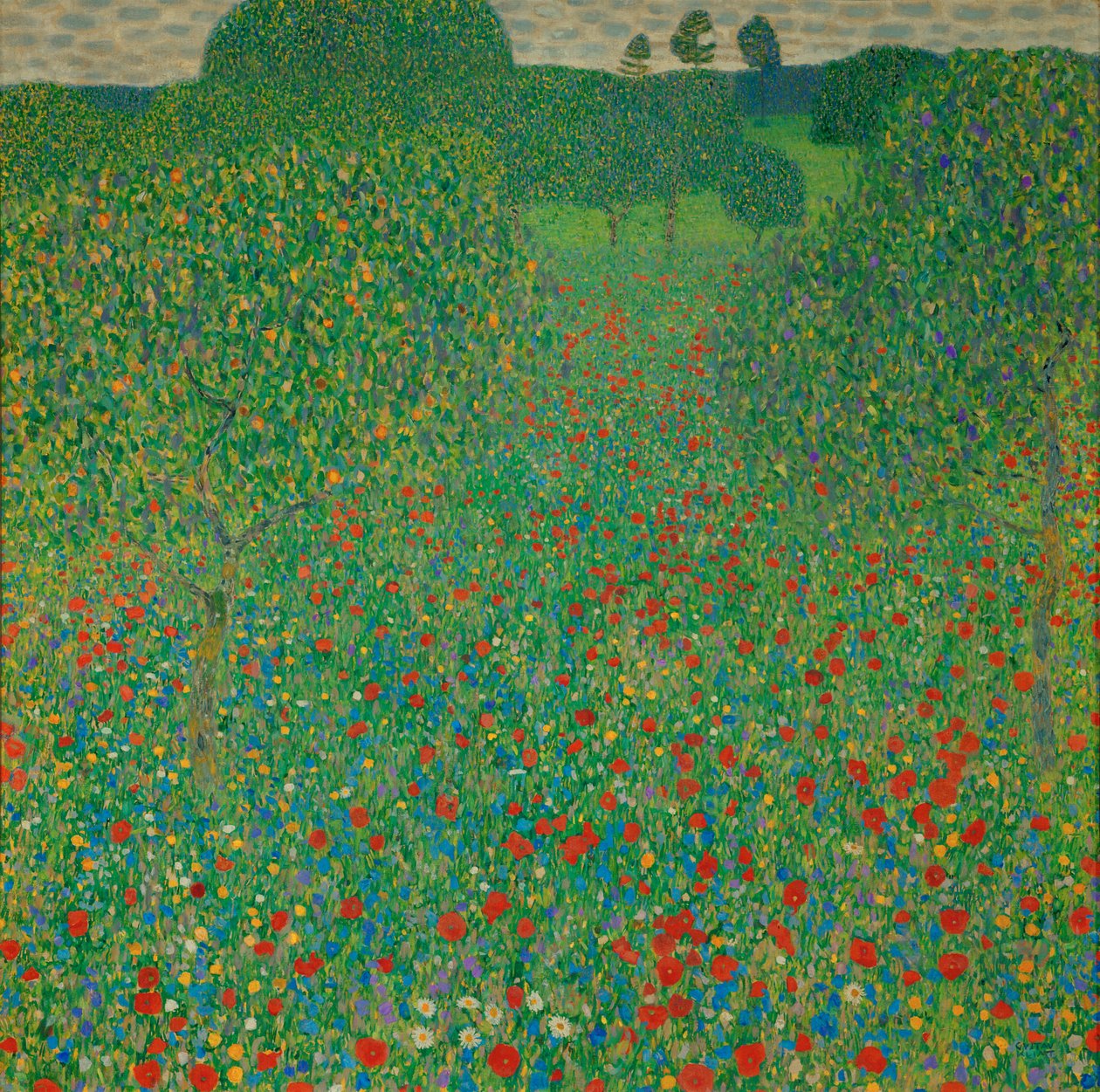 Pole vlčích máků od Gustav Klimt