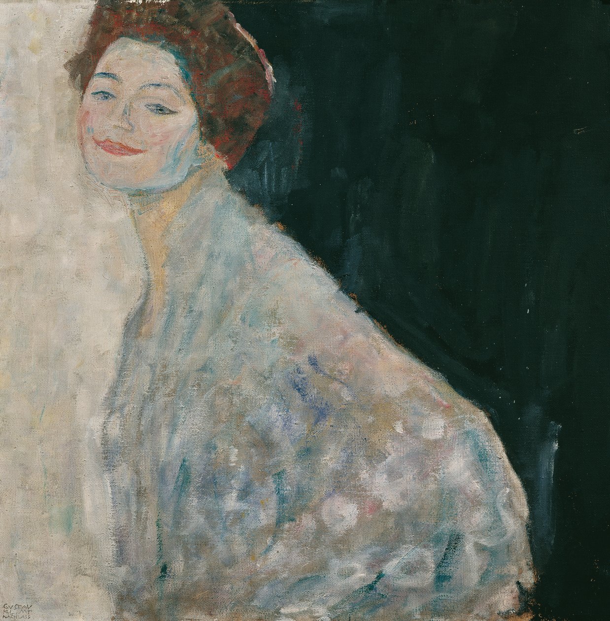 dáma v bílém od Gustav Klimt