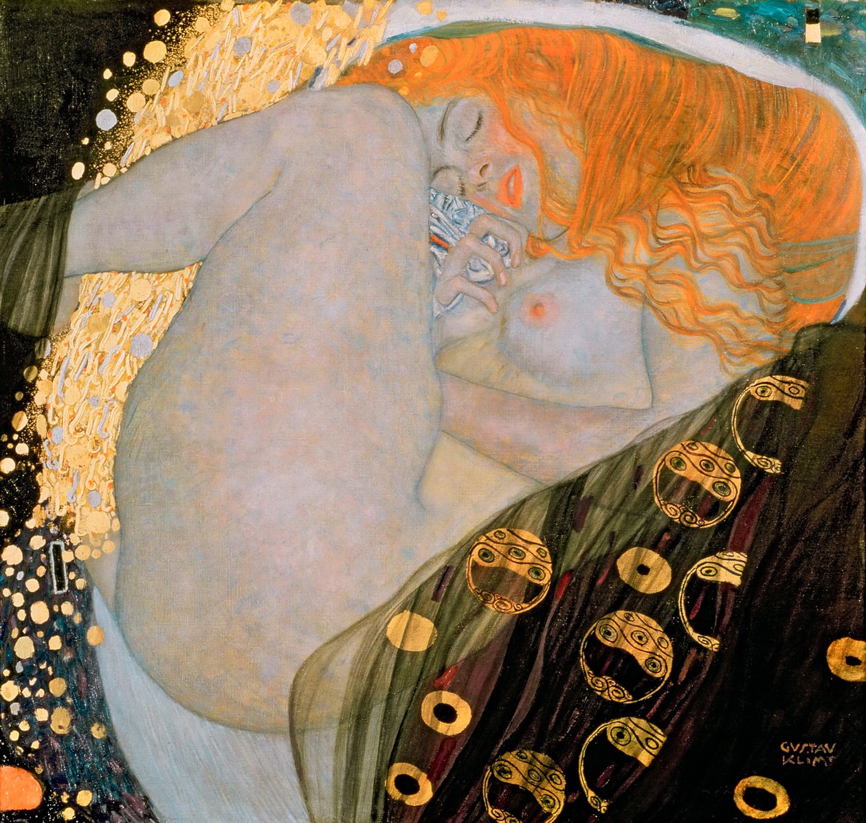 Danae, 1907 od Gustav Klimt