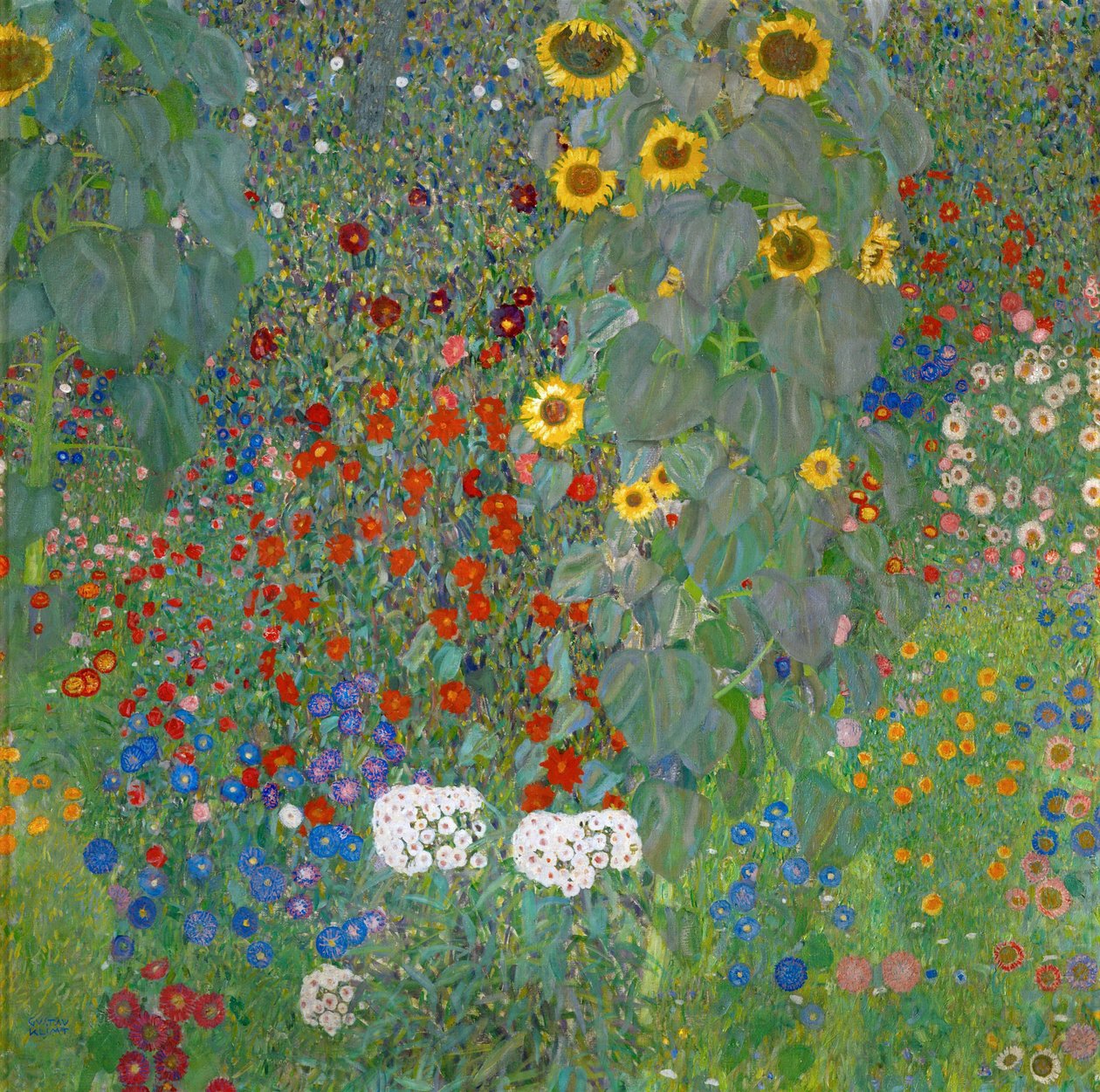 Farm Garden se slunečnicemi, 1905-1906 od Gustav Klimt
