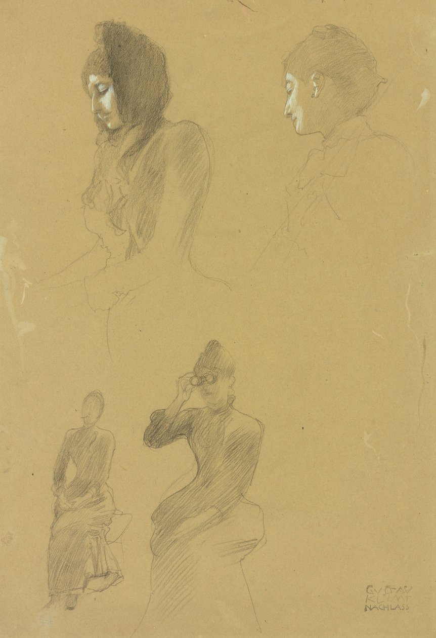 Čtyři portrétní studie žen od Gustav Klimt