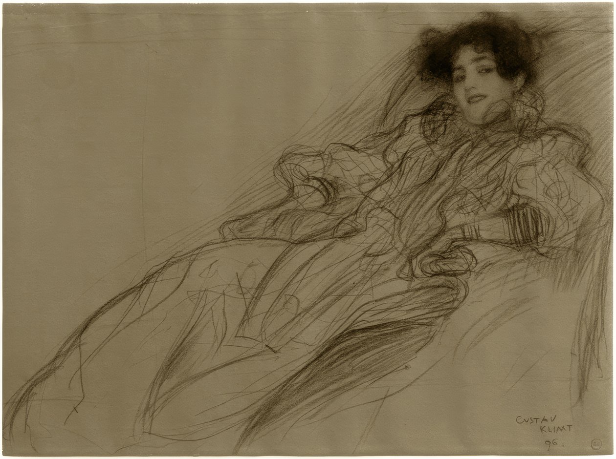 Mladá dáma v křesle od Gustav Klimt