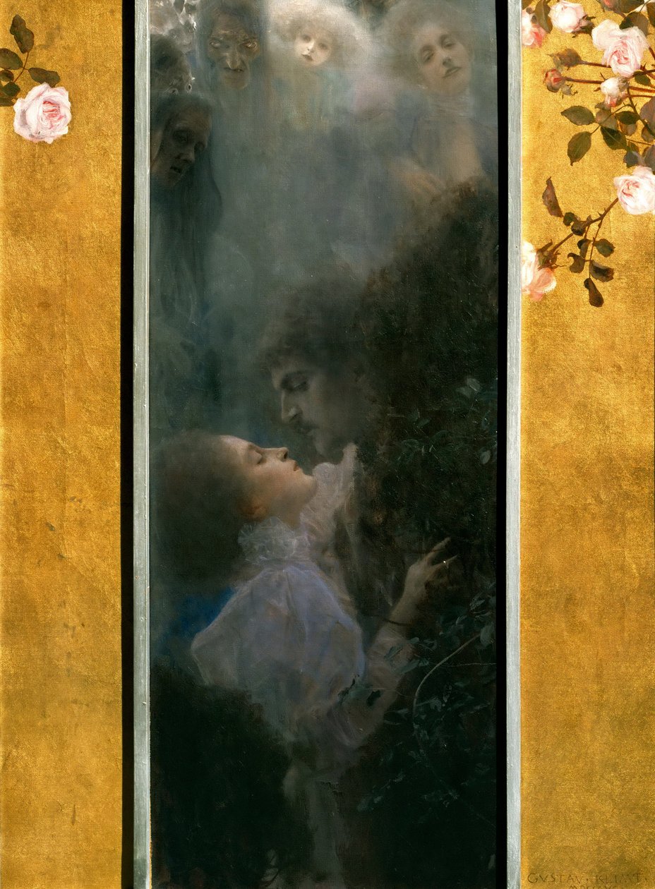 Láska, 1895 od Gustav Klimt
