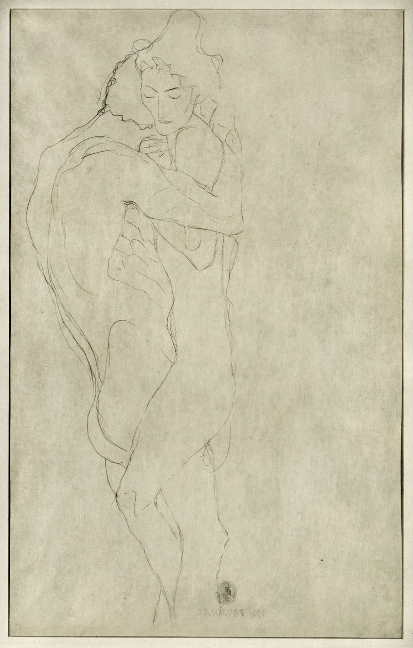 Milenci od Gustav Klimt