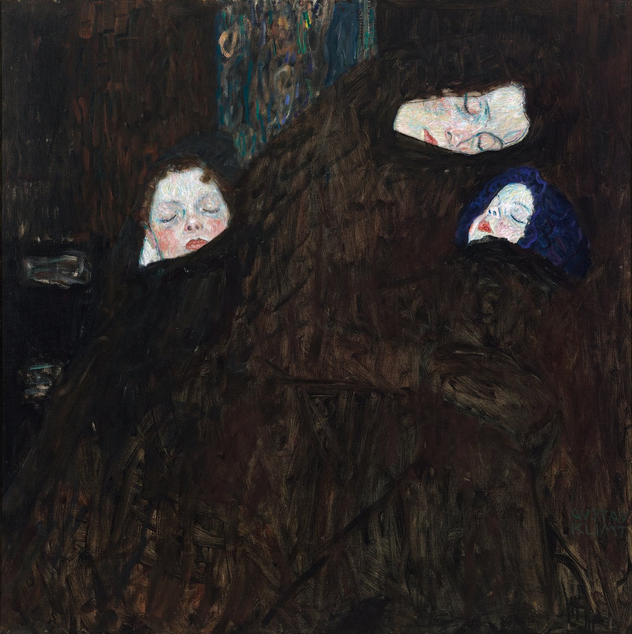 matka se dvěma dětmi (rodina) od Gustav Klimt