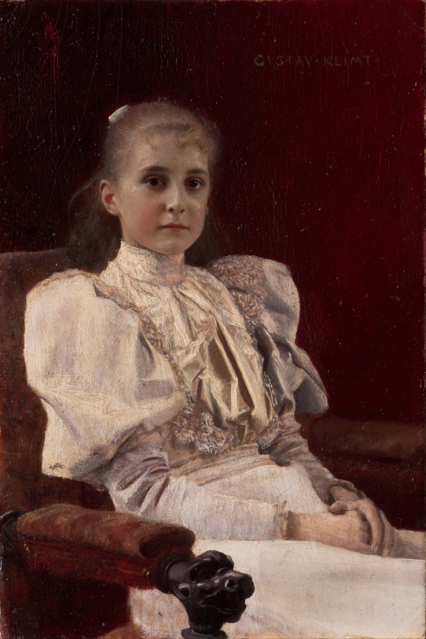 Sedící mladá dívka, 1894 od Gustav Klimt