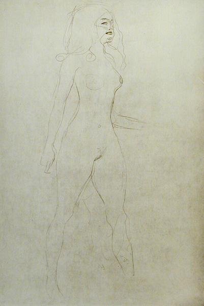 Stojící akt (verze) od Gustav Klimt
