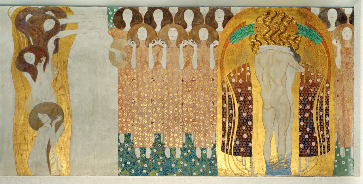 Beethovenův vlys, detail od Gustav Klimt