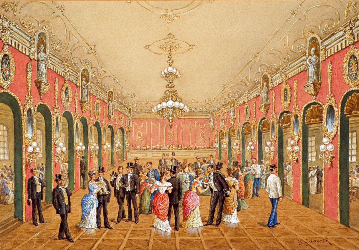 Schöndorfské koloseum (ples v Schwenders Colosseum) od Gustav Zafaurek