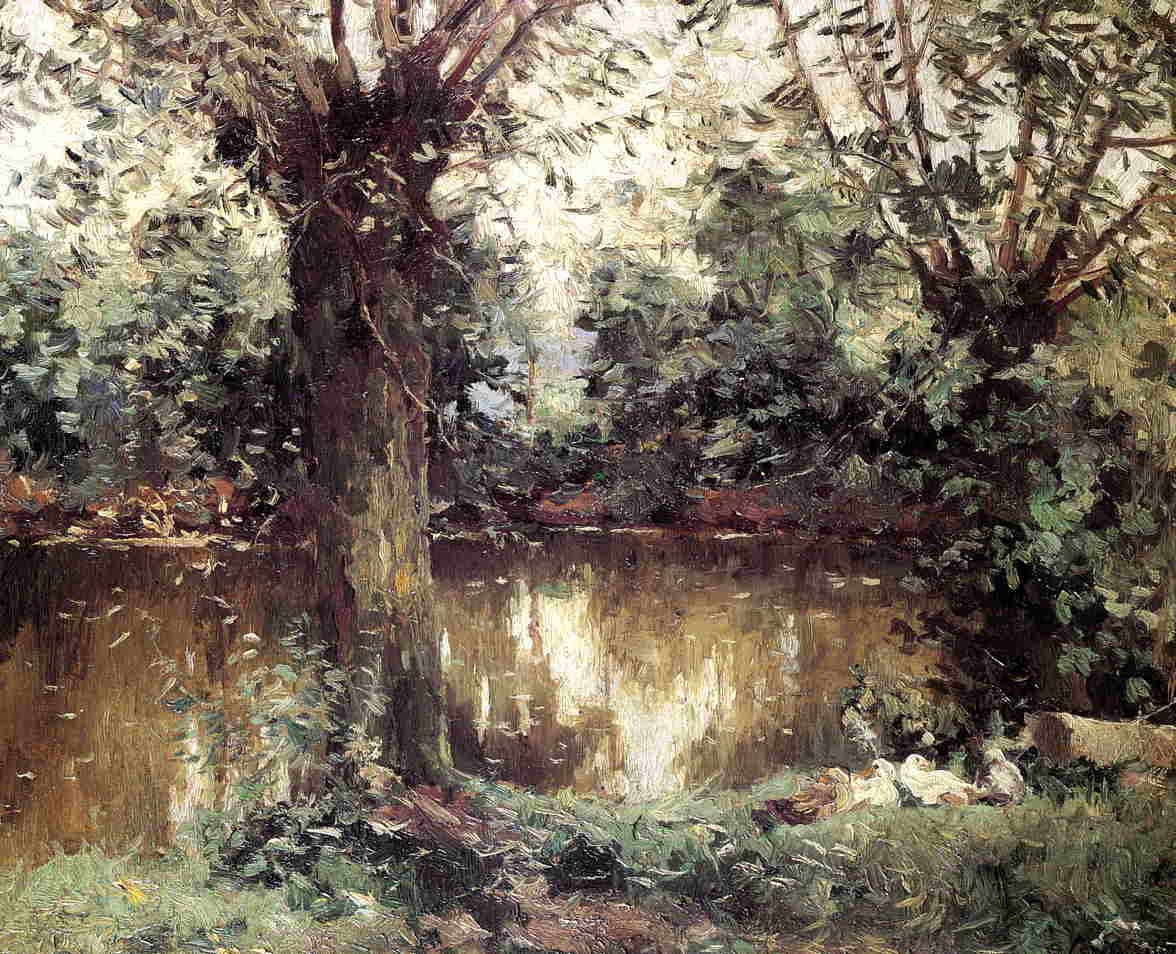 Břehy řeky Yerres od Gustave Caillebotte